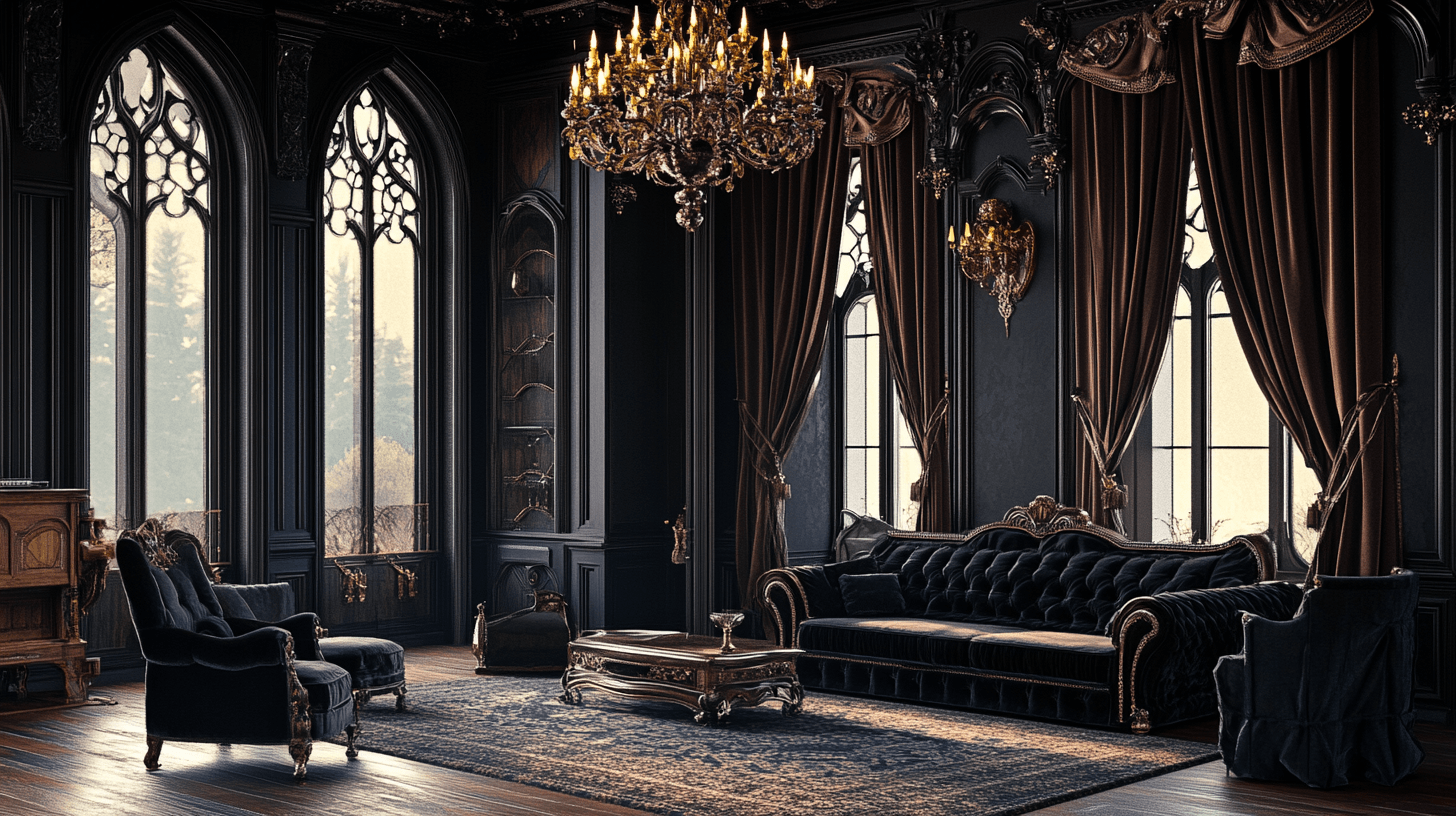 Gothic Revival: Dark Colors and Magnificent Details