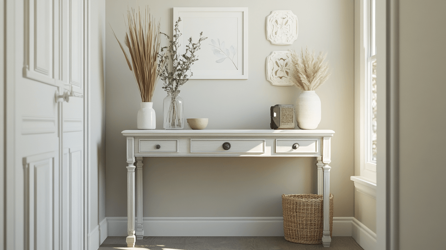 Optimal placement of the console table in the hallway