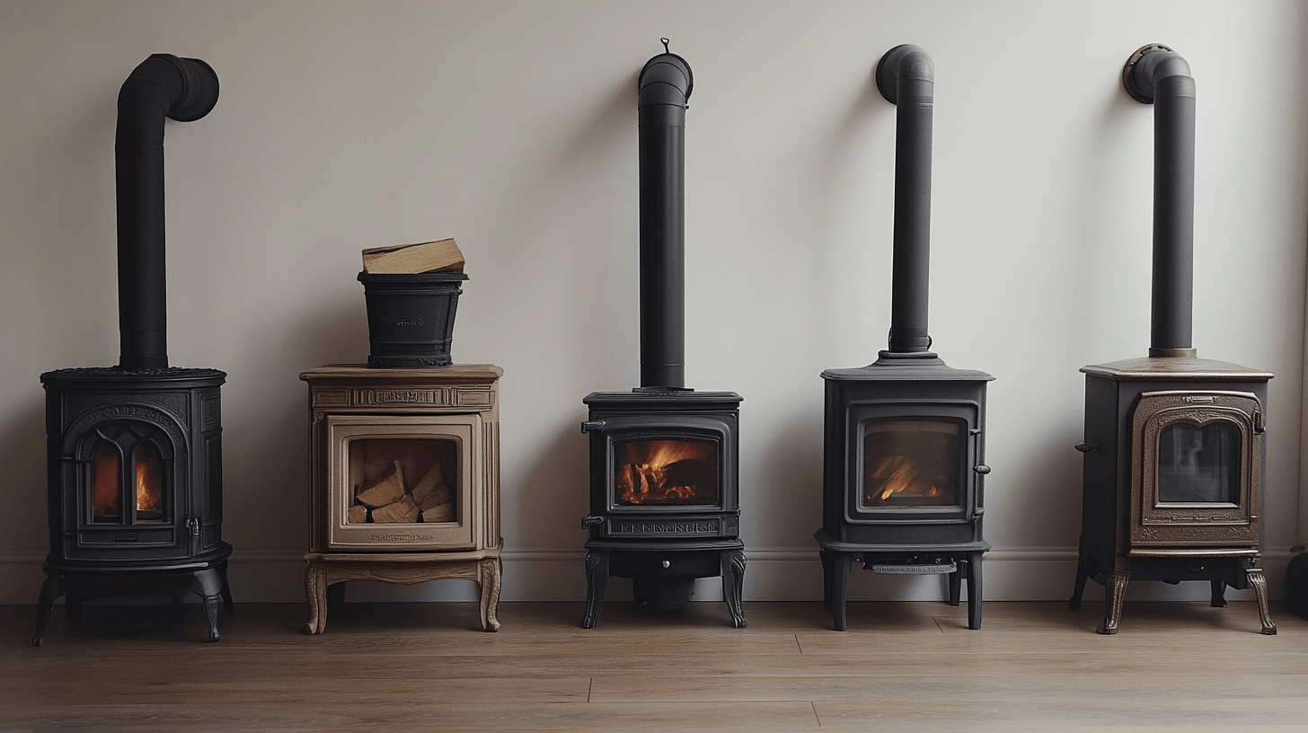 Materials and designs of fireplaces