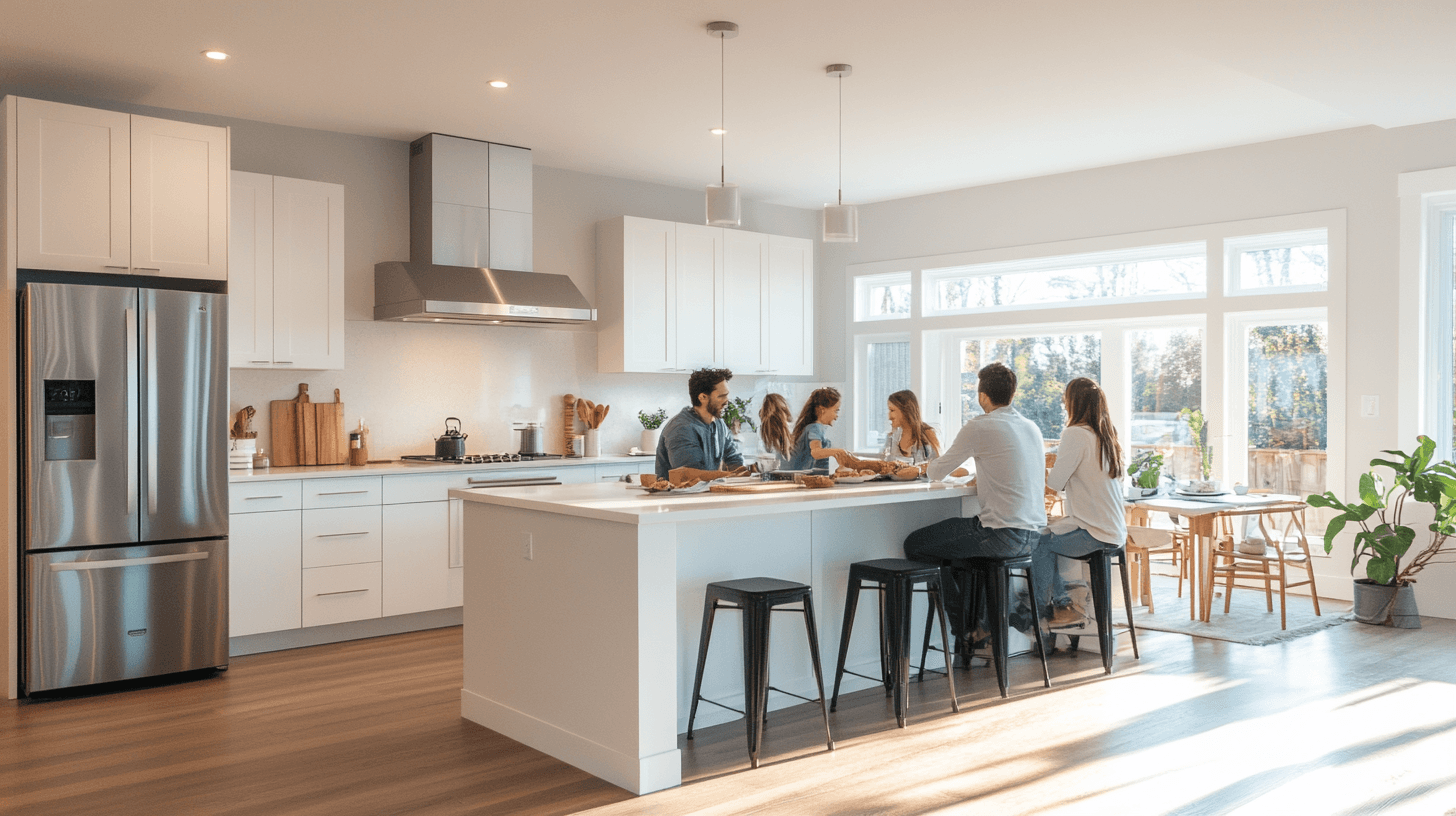 Kitchen with Island: The Perfect Gathering Place for the Whole Family