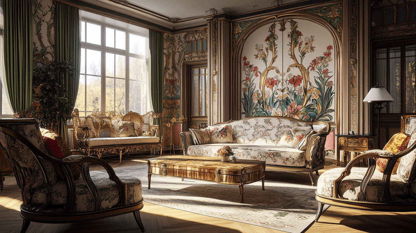 Art Nouveau: Artistic living style with floral motifs