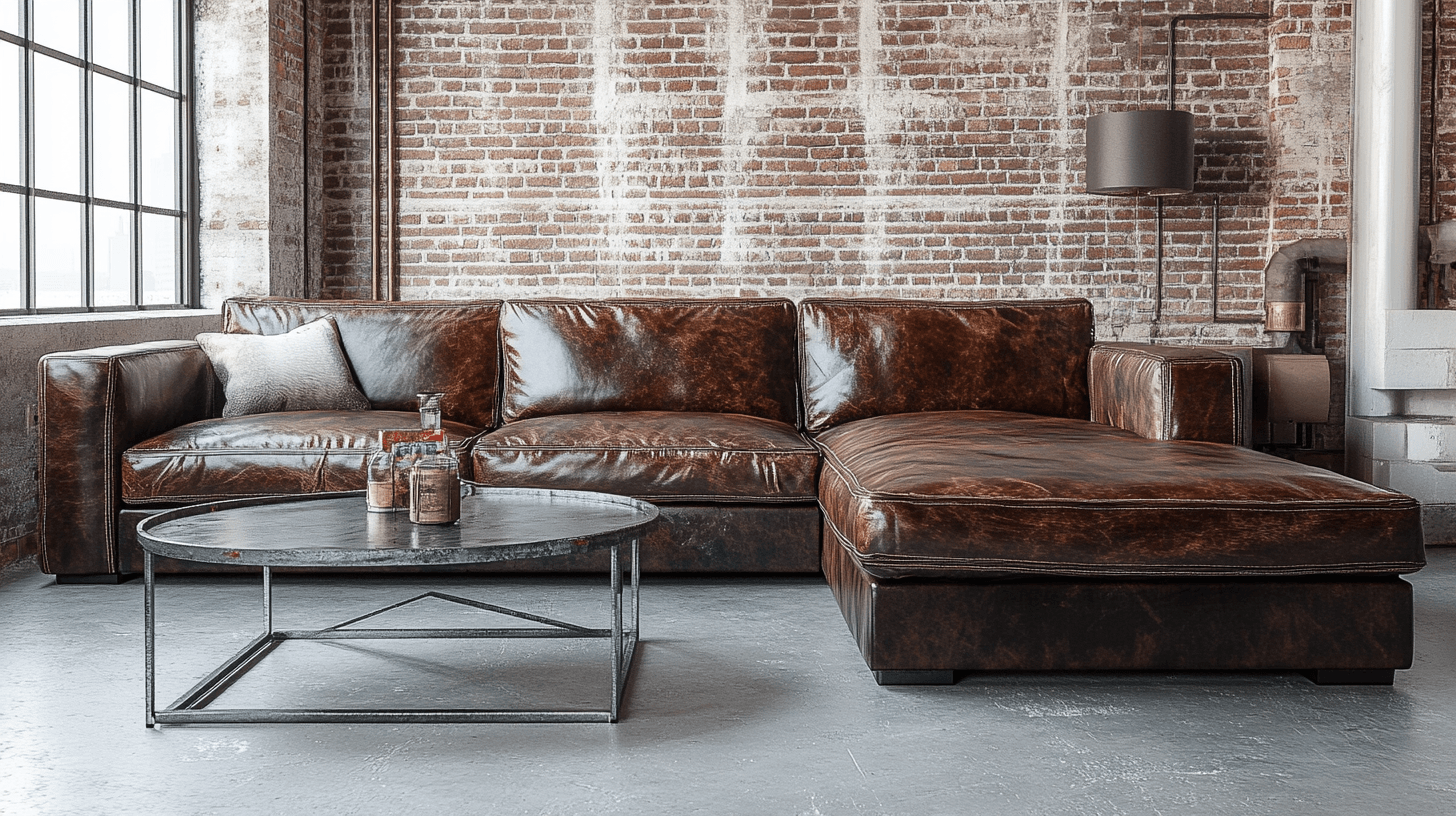 Furniture for a living room in loft style
