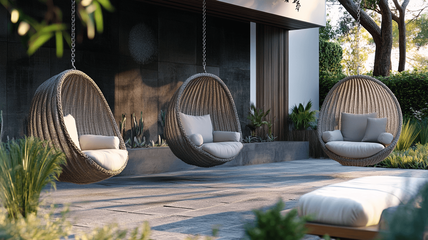 Innovative seating solutions: Hanging chairs and lounge furniture