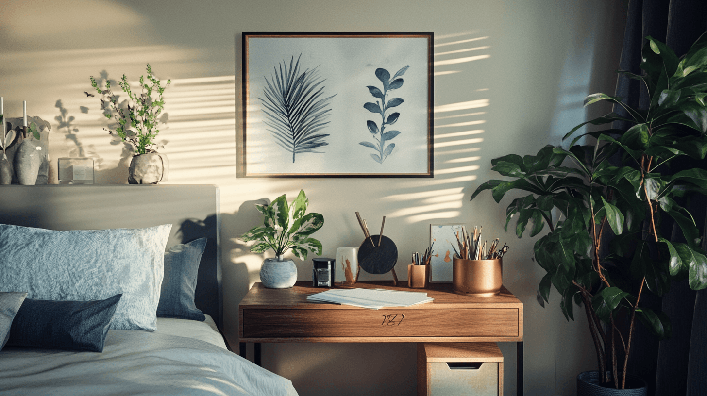 Decoration ideas for a workspace in the bedroom