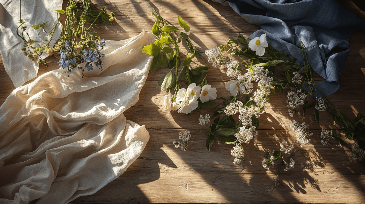 Natural materials for the summer table
