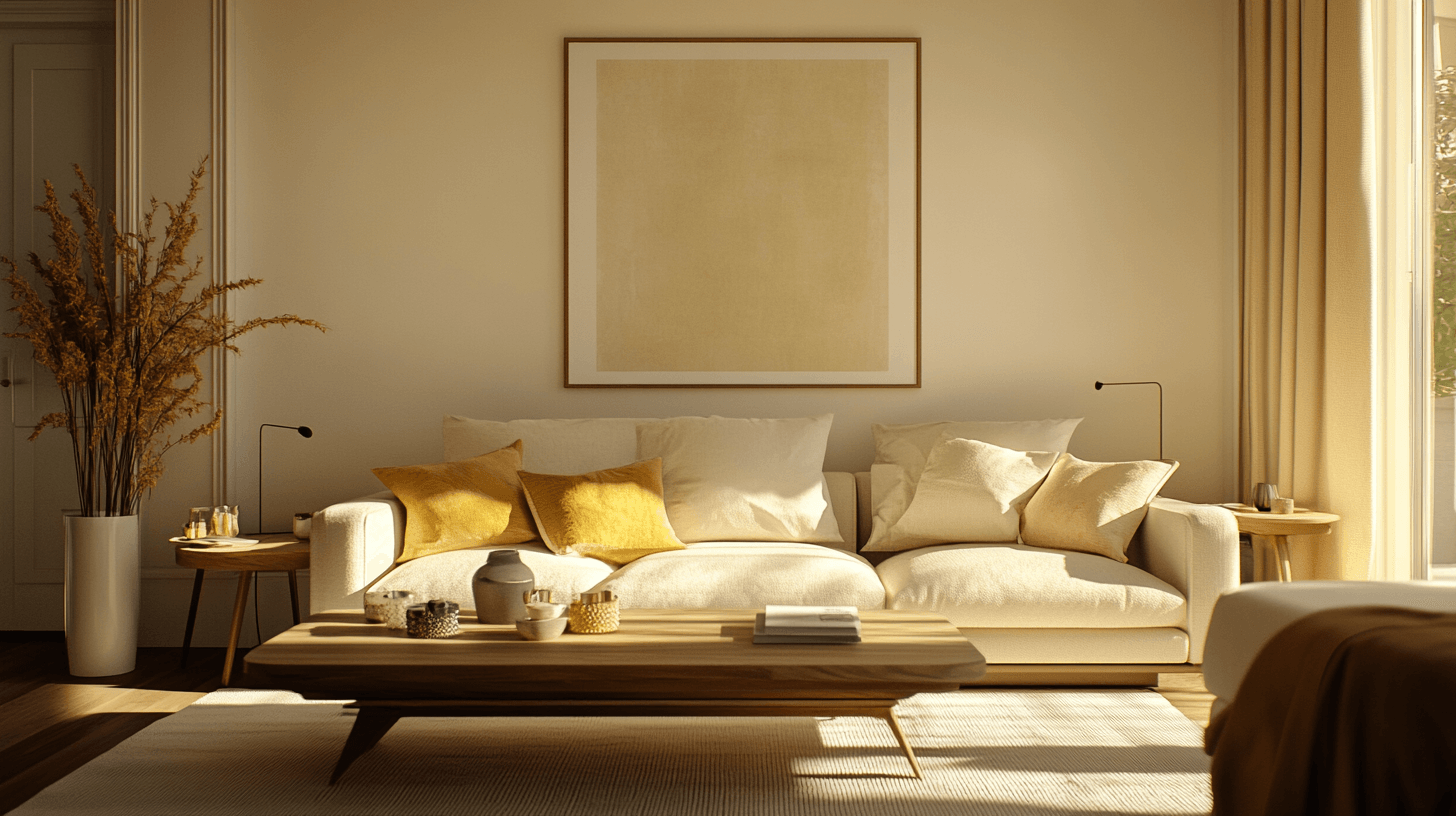Furniture and accessories in light tones