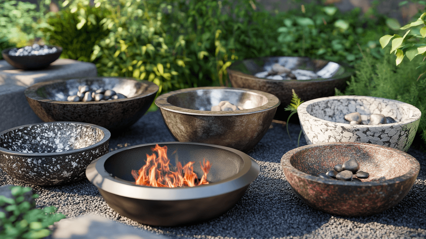 Materials and designs of fire bowls
