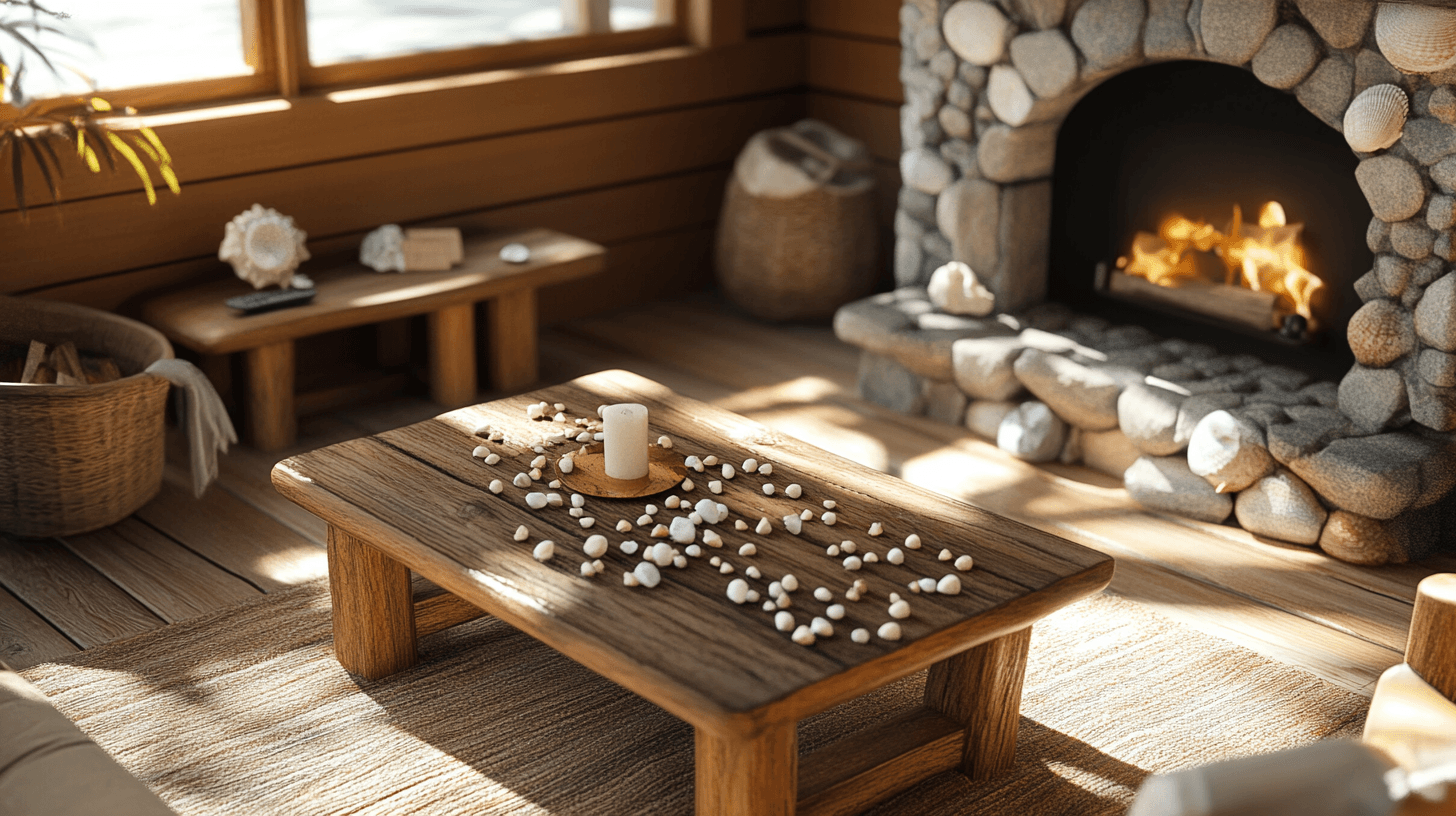 Decorating with natural materials: wood, stone, and shells