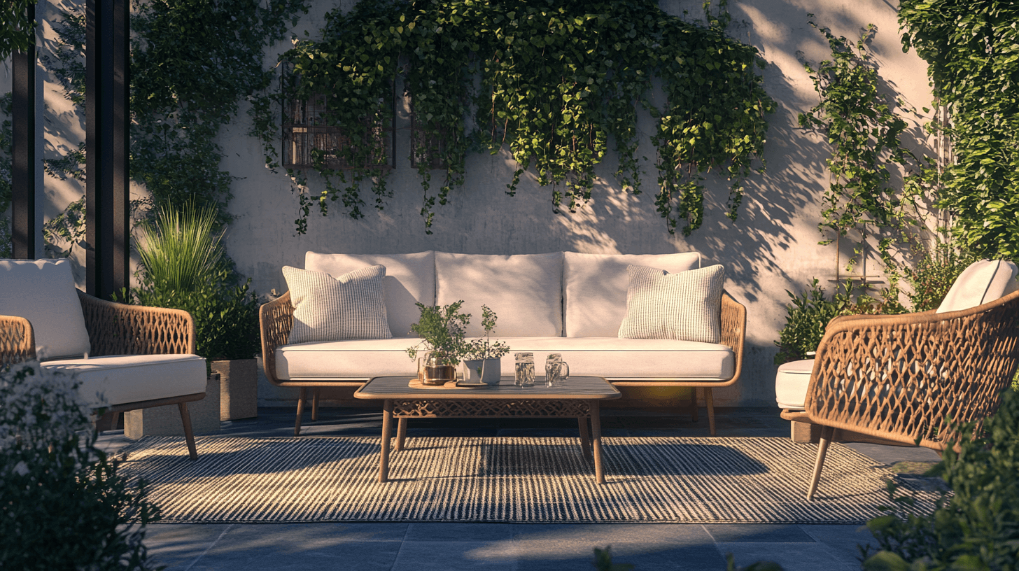 Weatherproof furniture for outdoor use