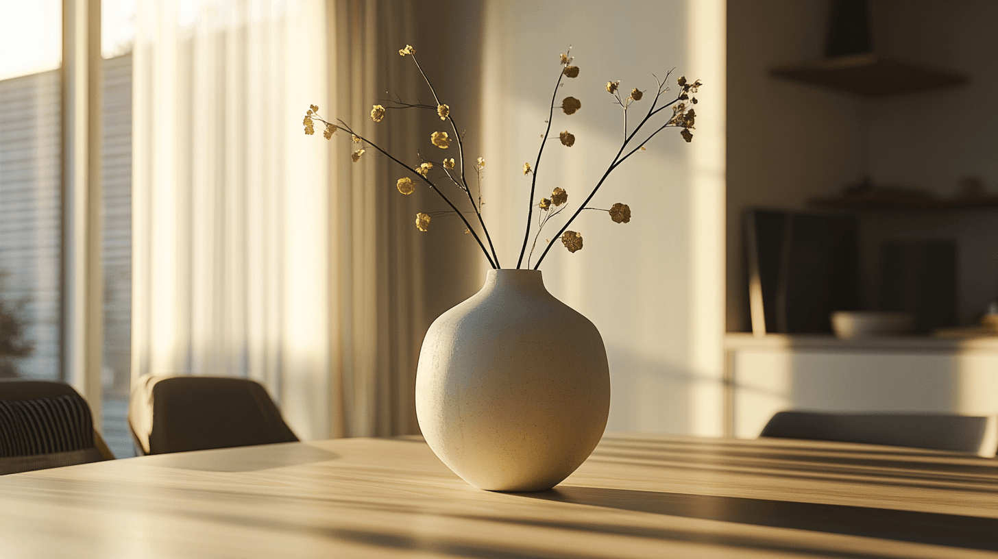 Vases as central decorative elements