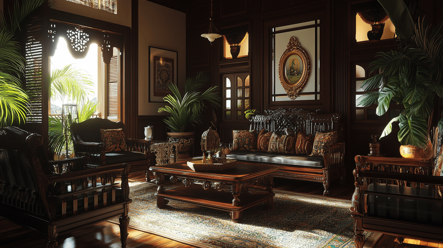 Colonial style: Dark woods and exotic accents