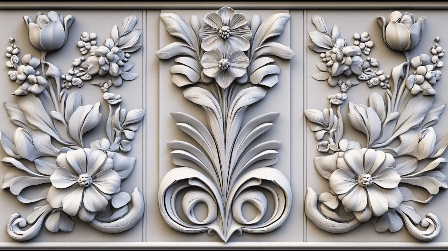 Decorative elements in Art Nouveau: Adding floral accents
