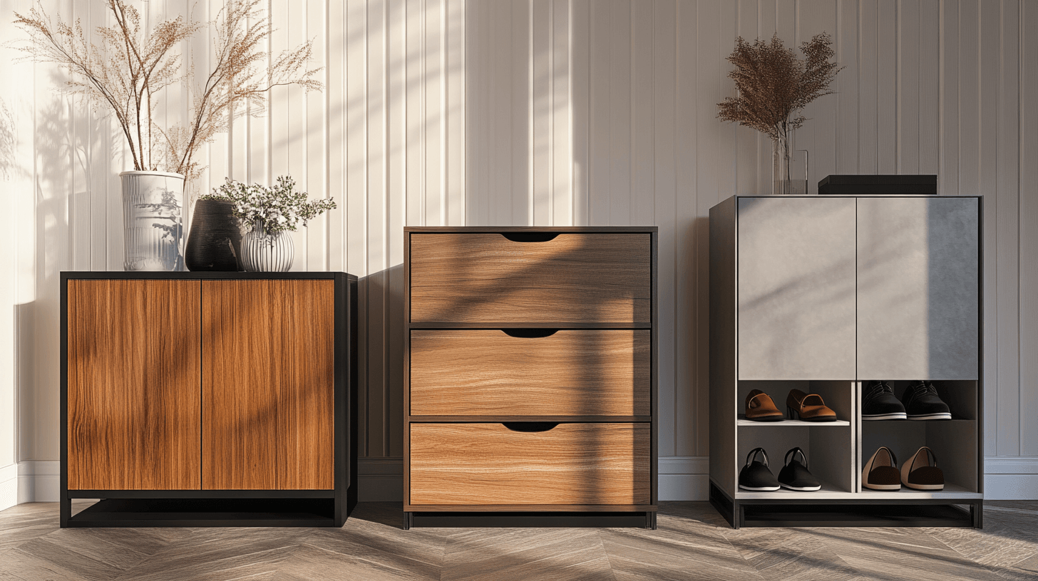 Materials and designs for shoe cabinets