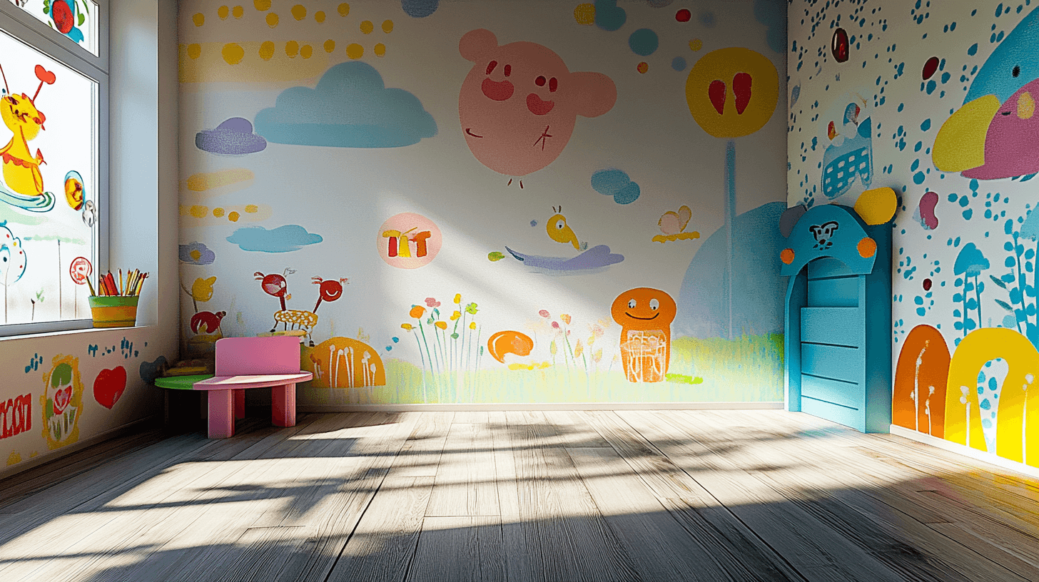 Creative wall designs for the children's room