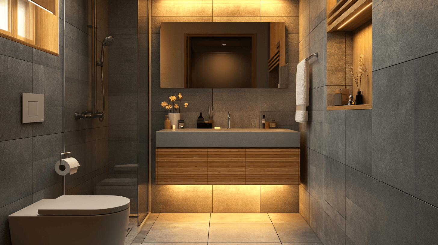 Color concepts and materials for the bathroom
