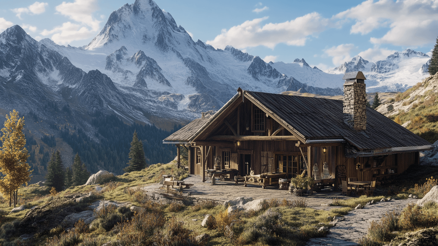 Mountain Lodge: Rustic and cozy in the mountains