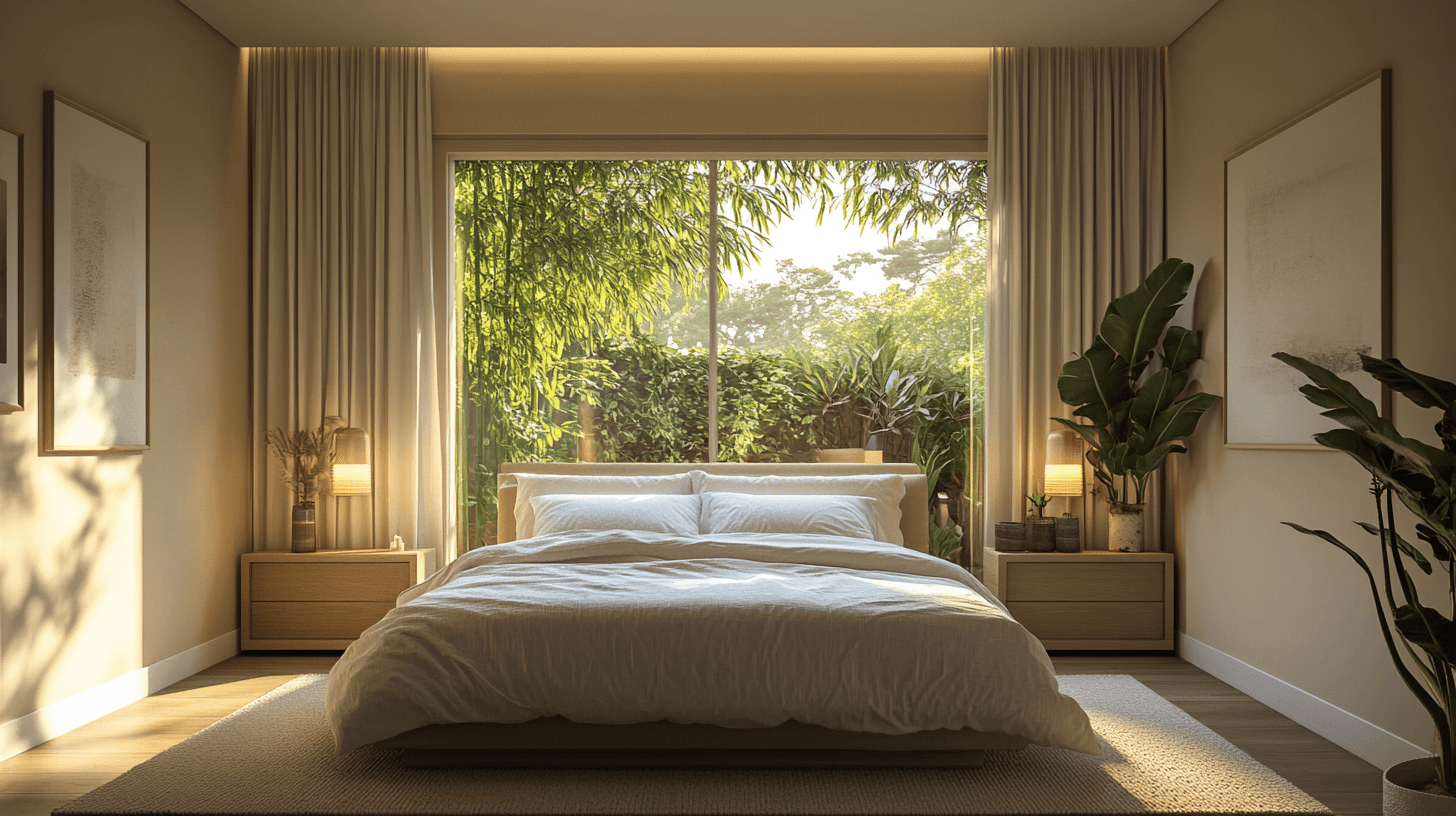 A bedroom as an oasis of tranquility