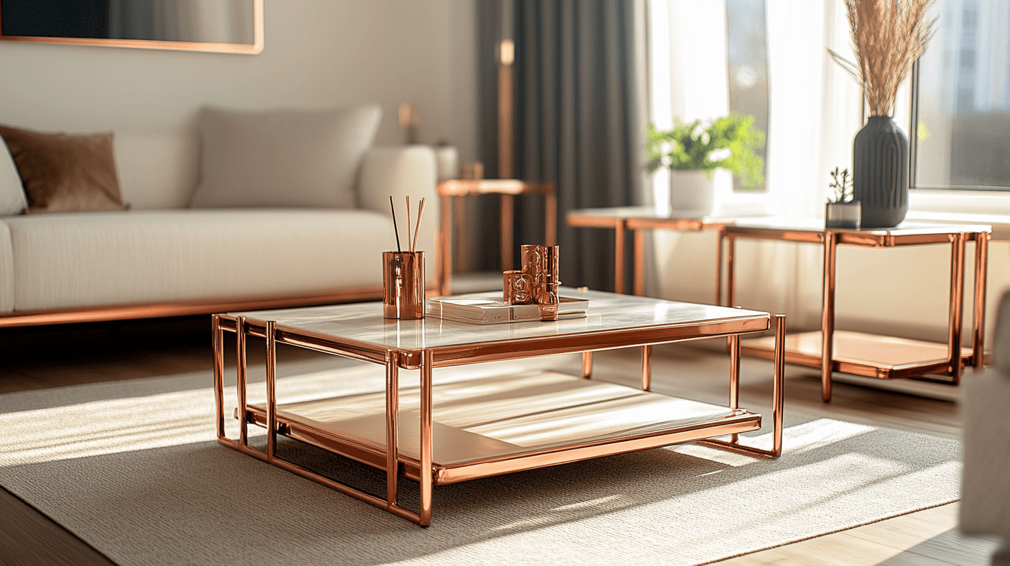 Copper furniture: Stylish eye-catchers for your living room