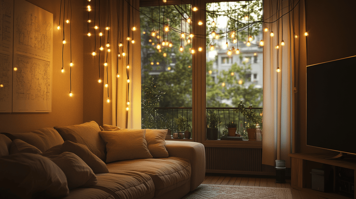 Fairy lights in the living room: Pure coziness