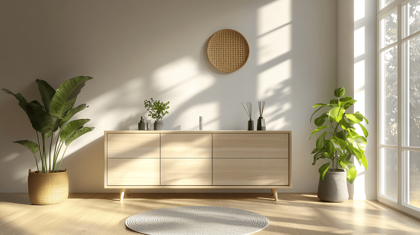 Furniture in the Scandinavian bathroom