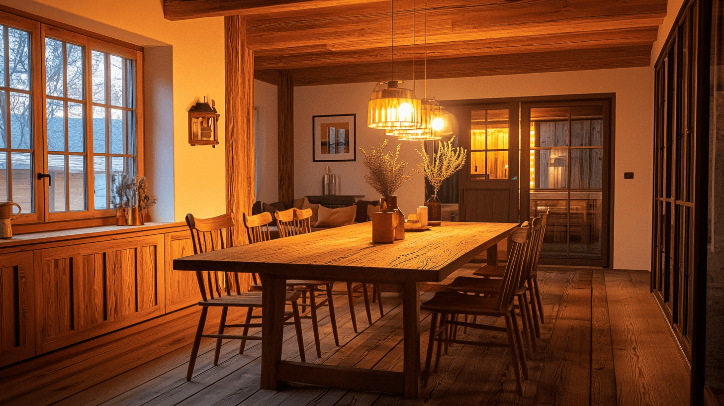 Dining room with rustic wooden elements: Nature and coziness
