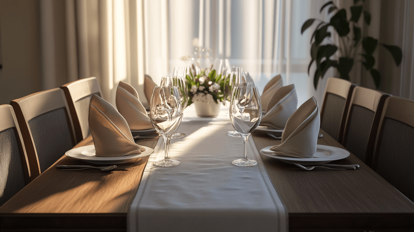 Elegant table runners and napkins: The foundation for any decoration