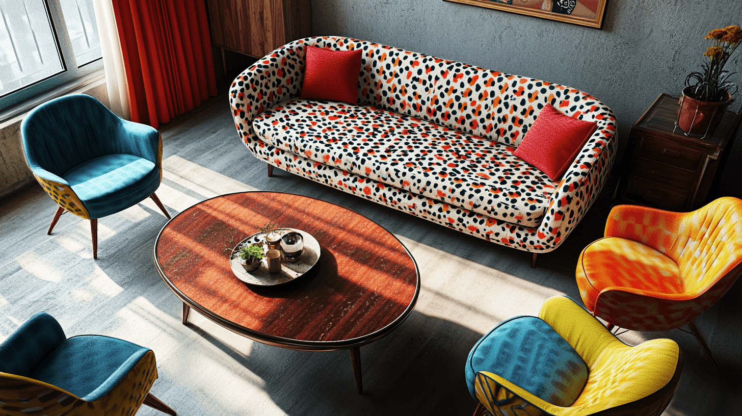 Furniture pieces that embody the retro pop style