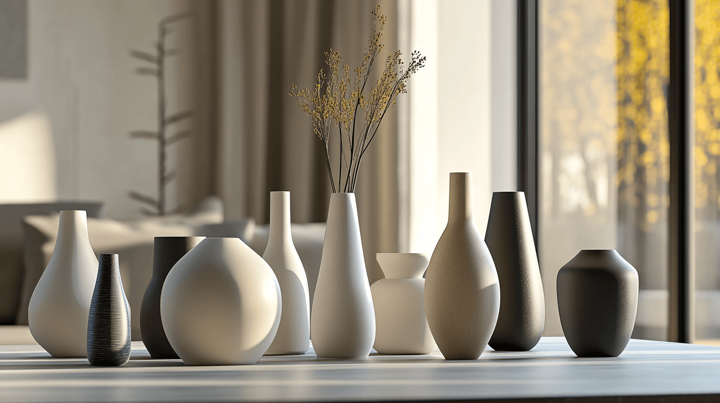 The variety of minimalist vase designs