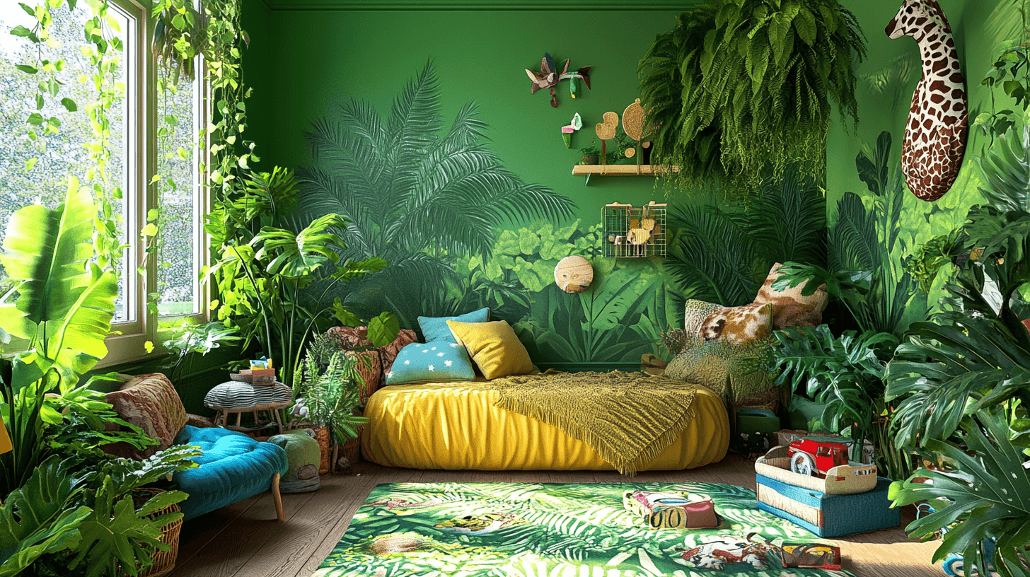 Children's room in jungle style: Creative and colorful ideas