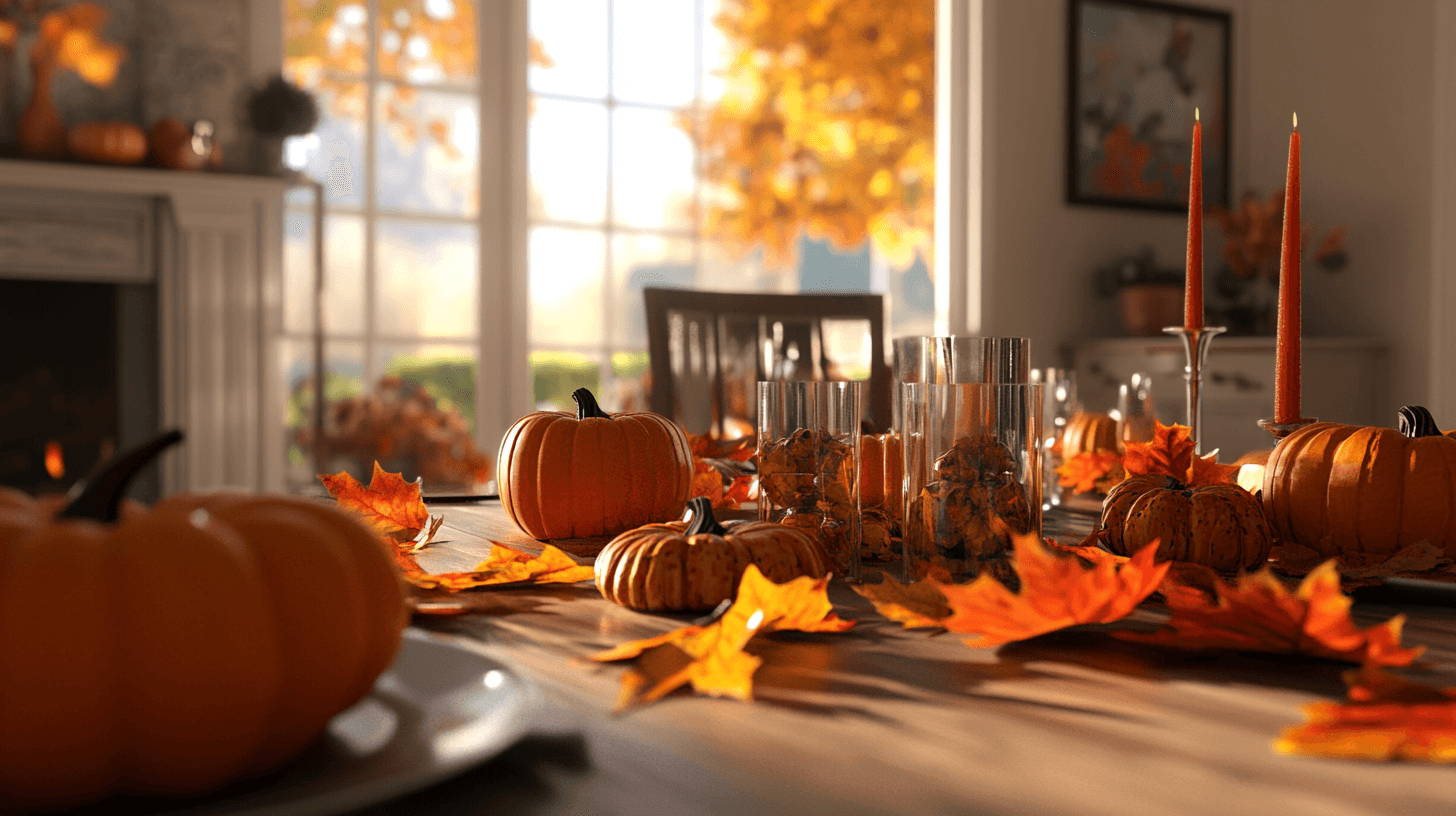 Seasonal table decoration for holidays