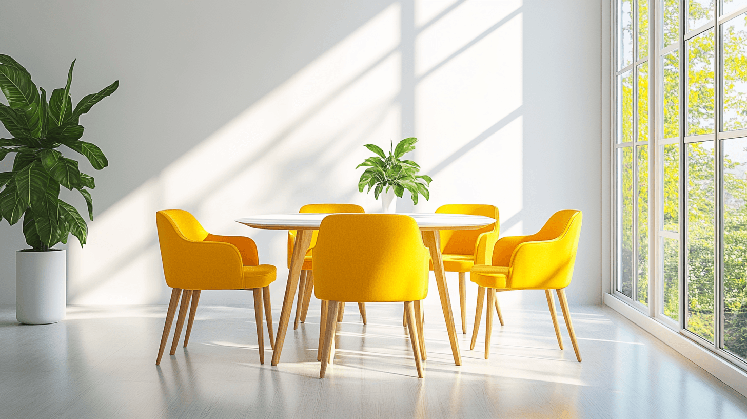 Sun-yellow furniture as an eye-catcher