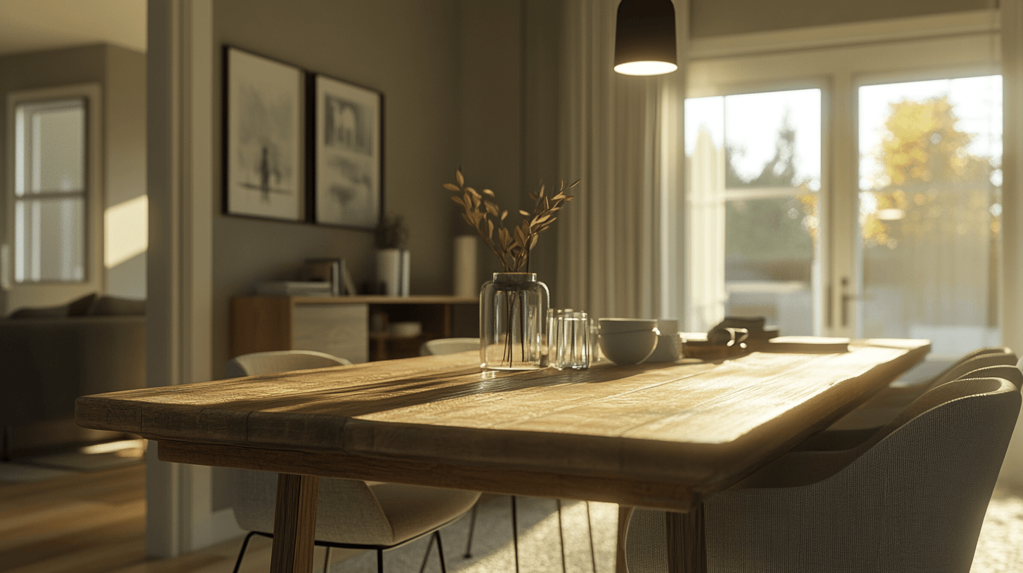 Dining room in modern country style: The perfect mix of rustic and modern
