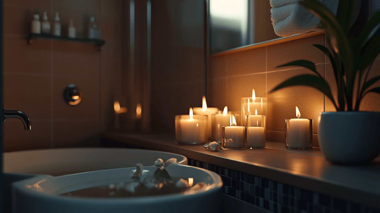 Candles in the Bathroom: Home Spa Oasis