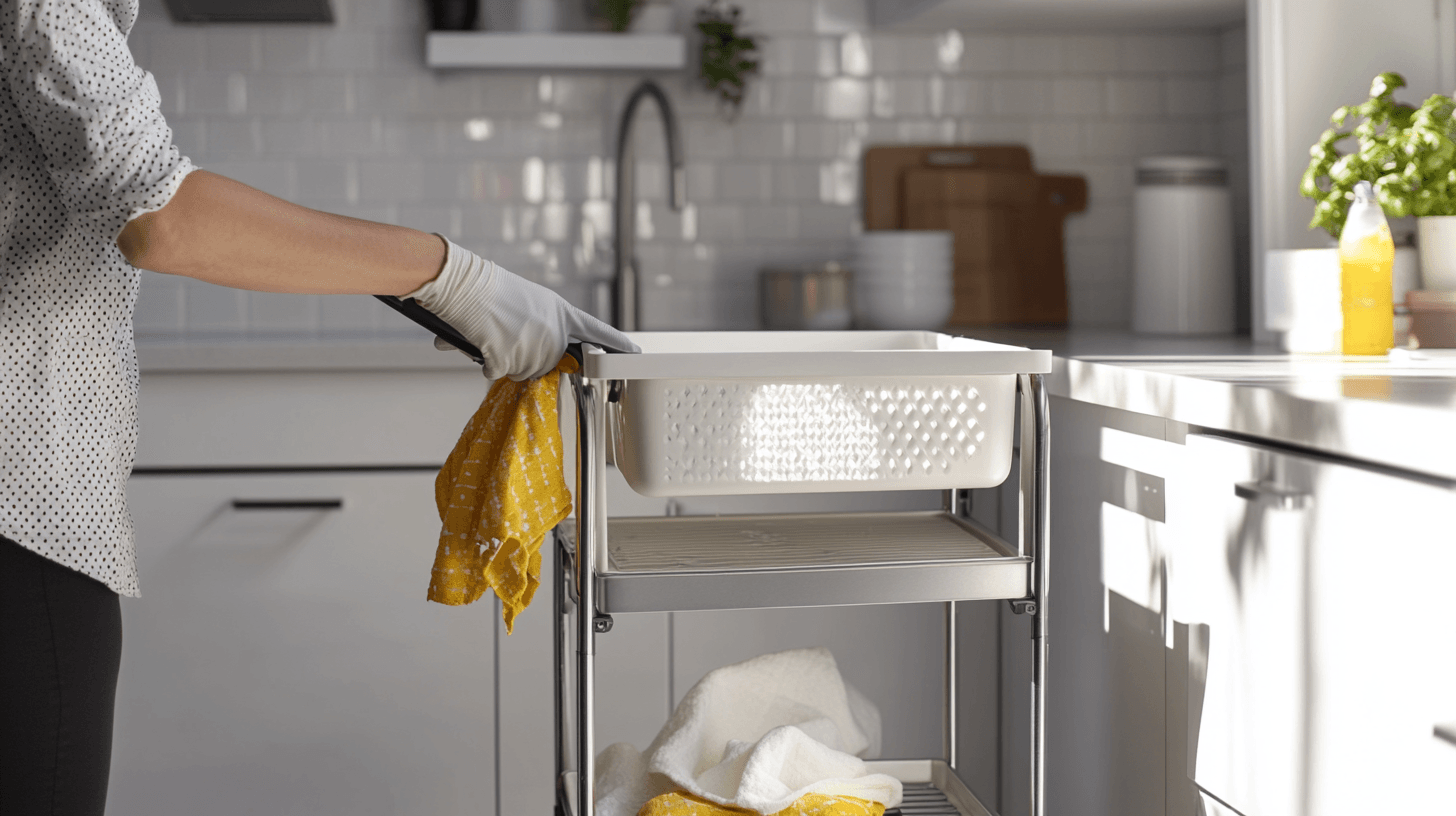 Optimally use and maintain kitchen carts