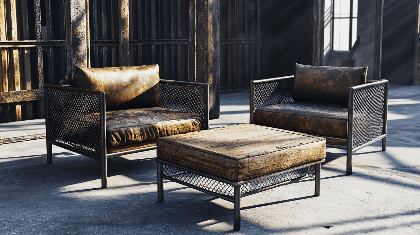 Furniture in Industrial Glamour Style