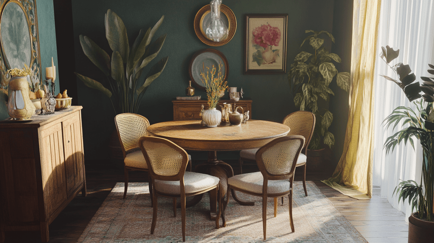 The perfect color choice for a vintage dining room
