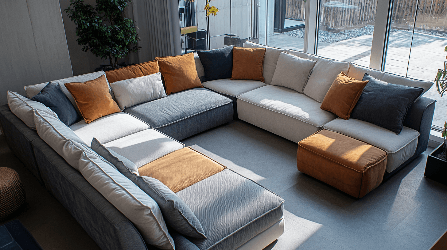 Different designs of corner sofas