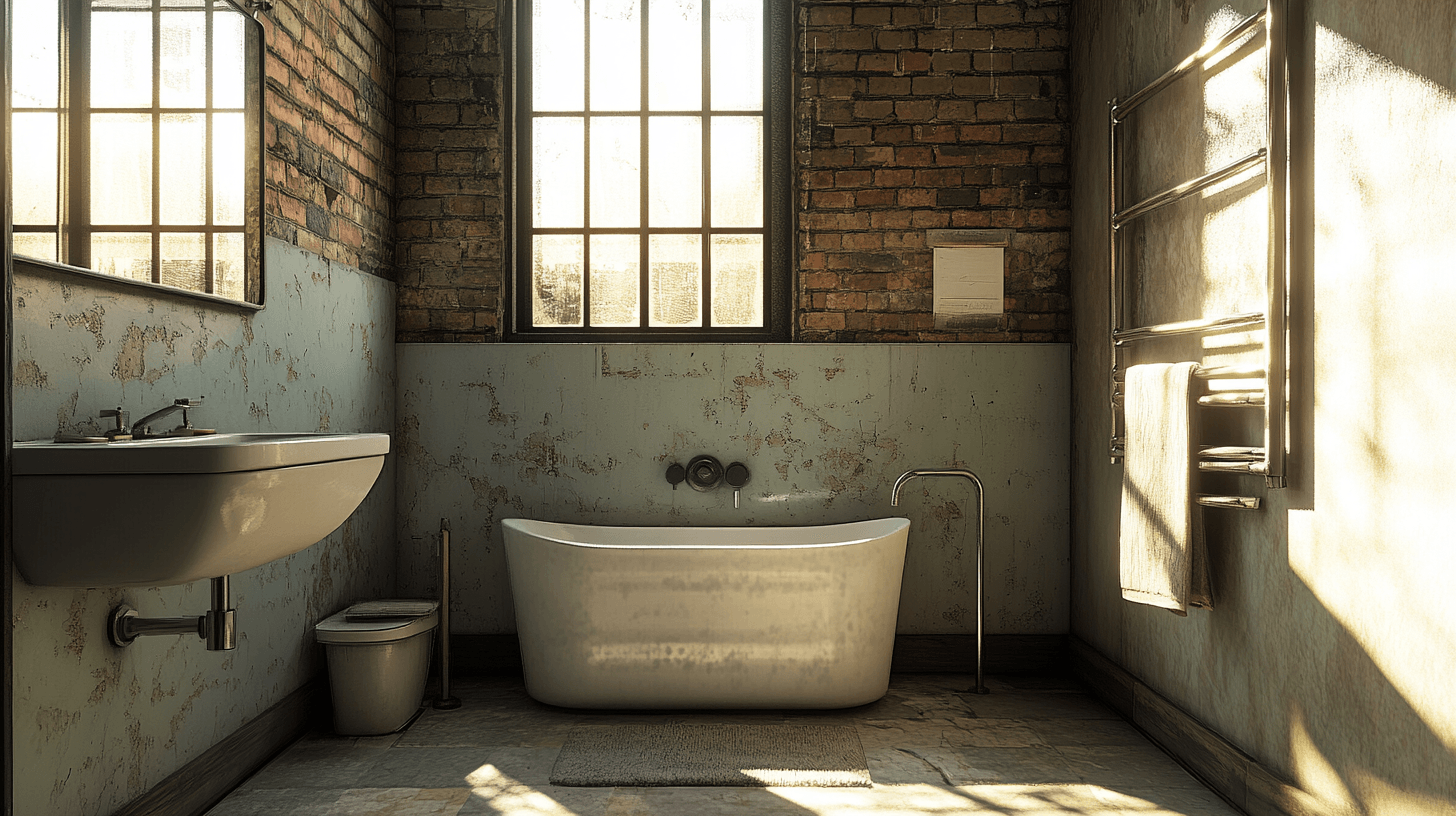 Color design in the industrial bathroom