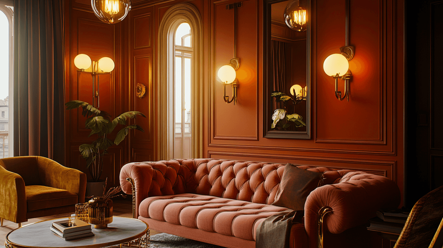 Color palette and lighting in glamour style