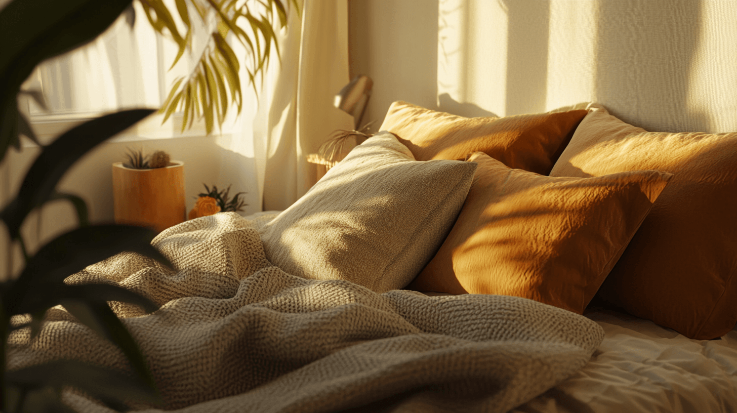 Soft textiles for a cozy atmosphere