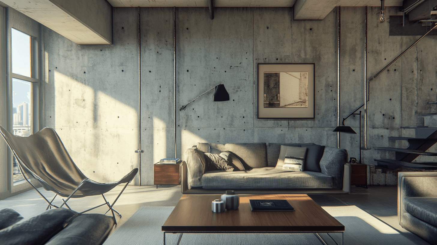 Concrete walls: The perfect backdrop for the industrial look