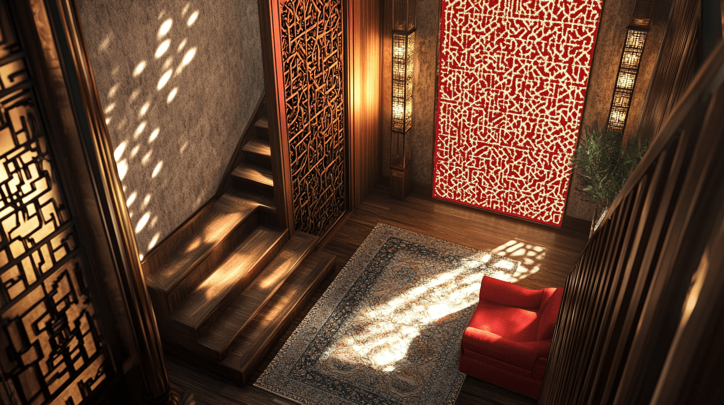 Decorations and accessories in modern oriental style