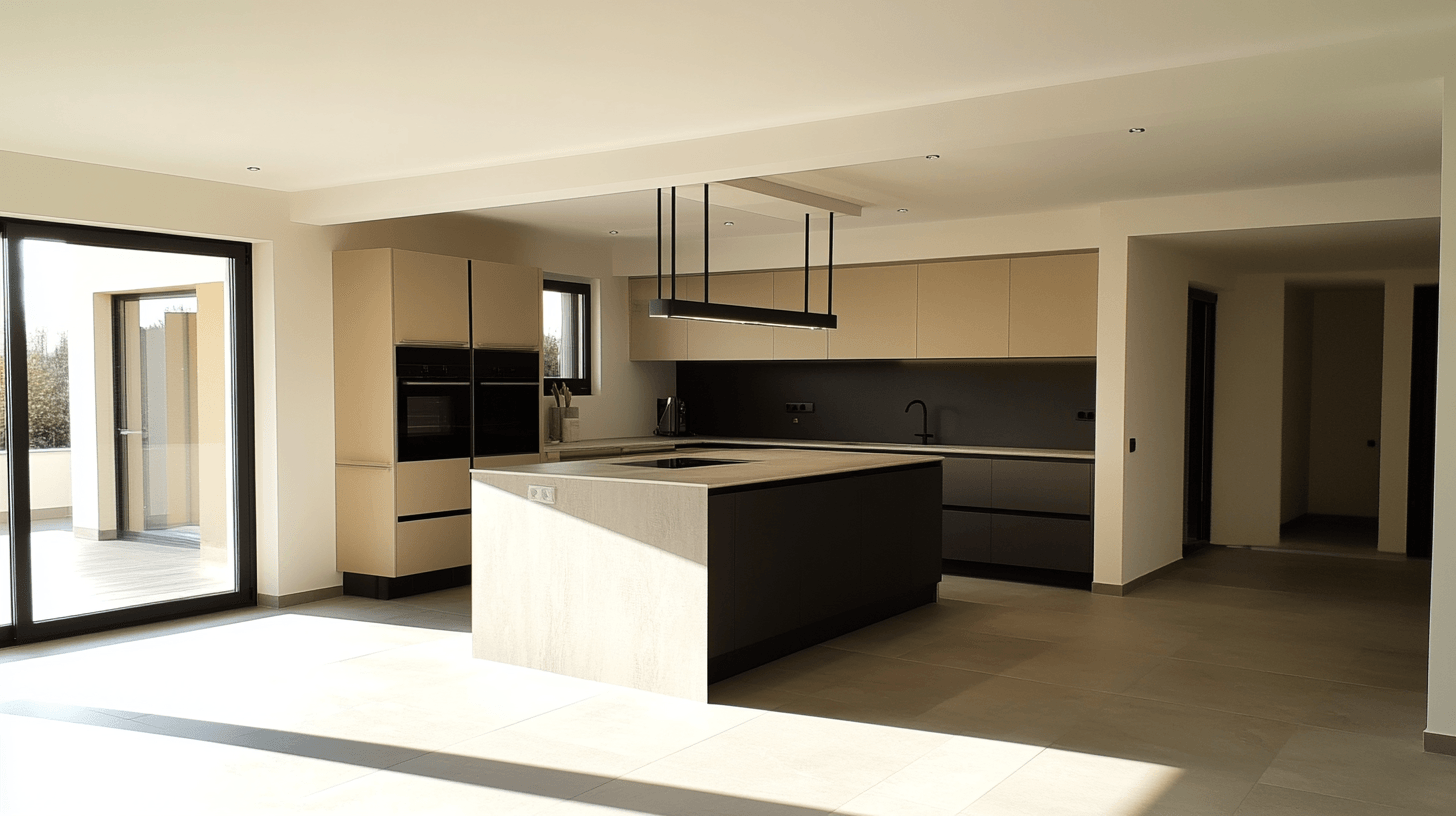 Open-plan kitchen with cooking island: Modern and functional kitchen