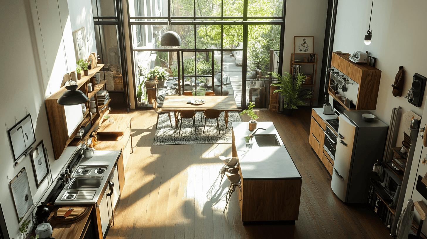 Room design and zoning in the eat-in kitchen