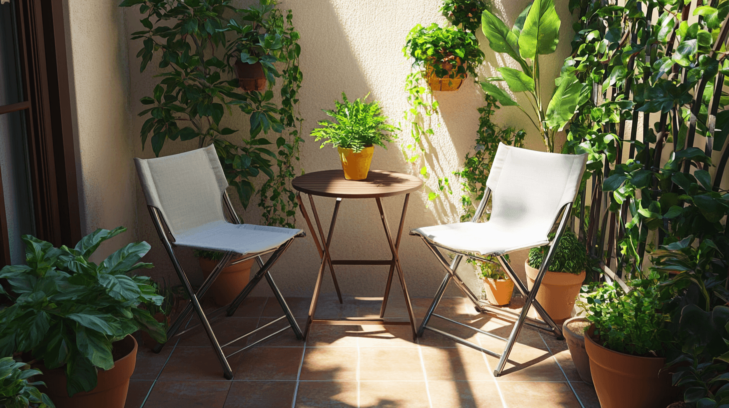 Compact seating solutions for small balconies
