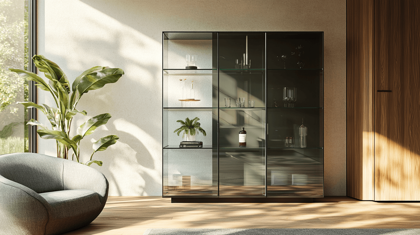 Integration of glass display cases into your living environment
