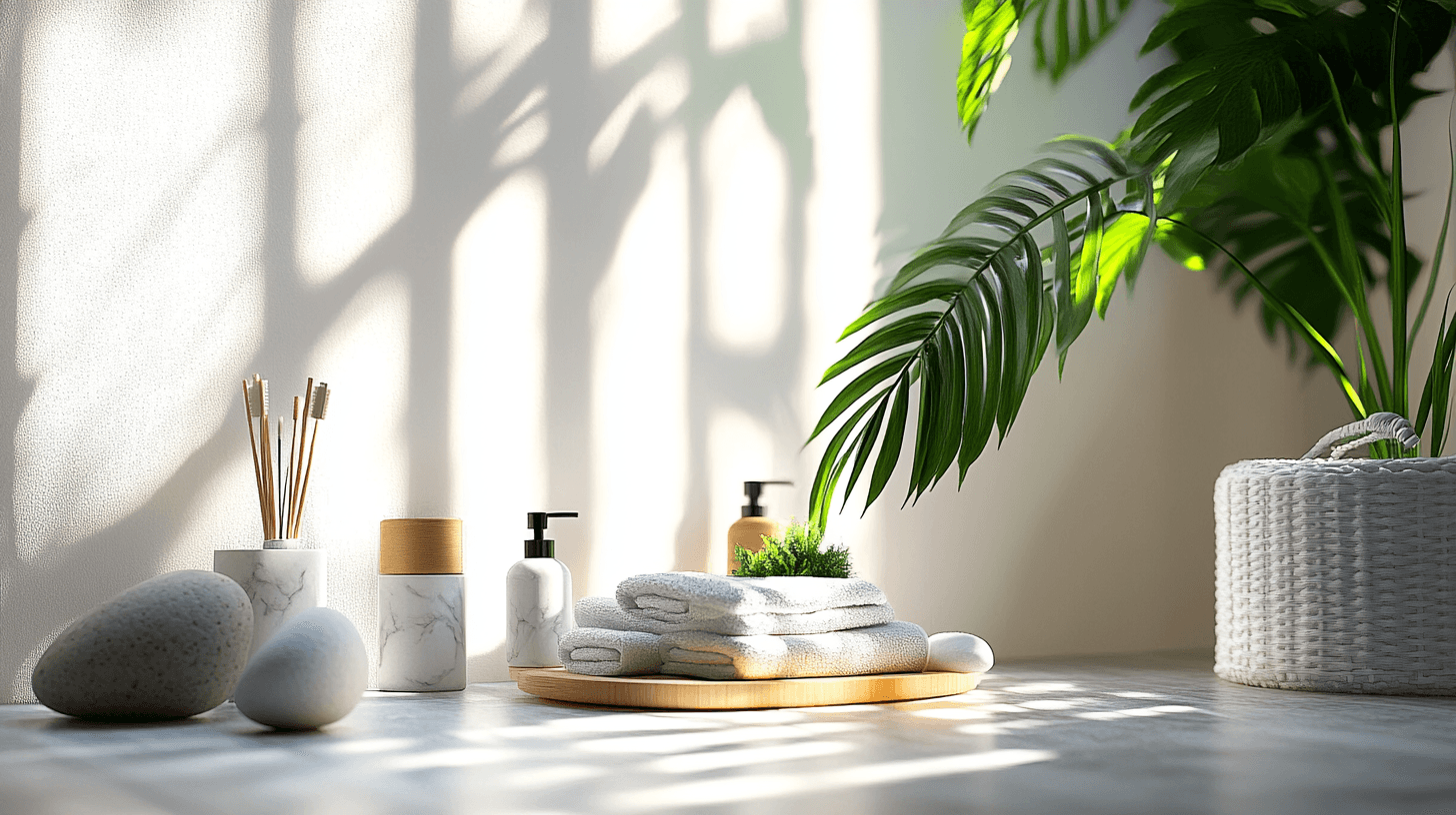 Decoration and accessories in the Scandinavian bathroom