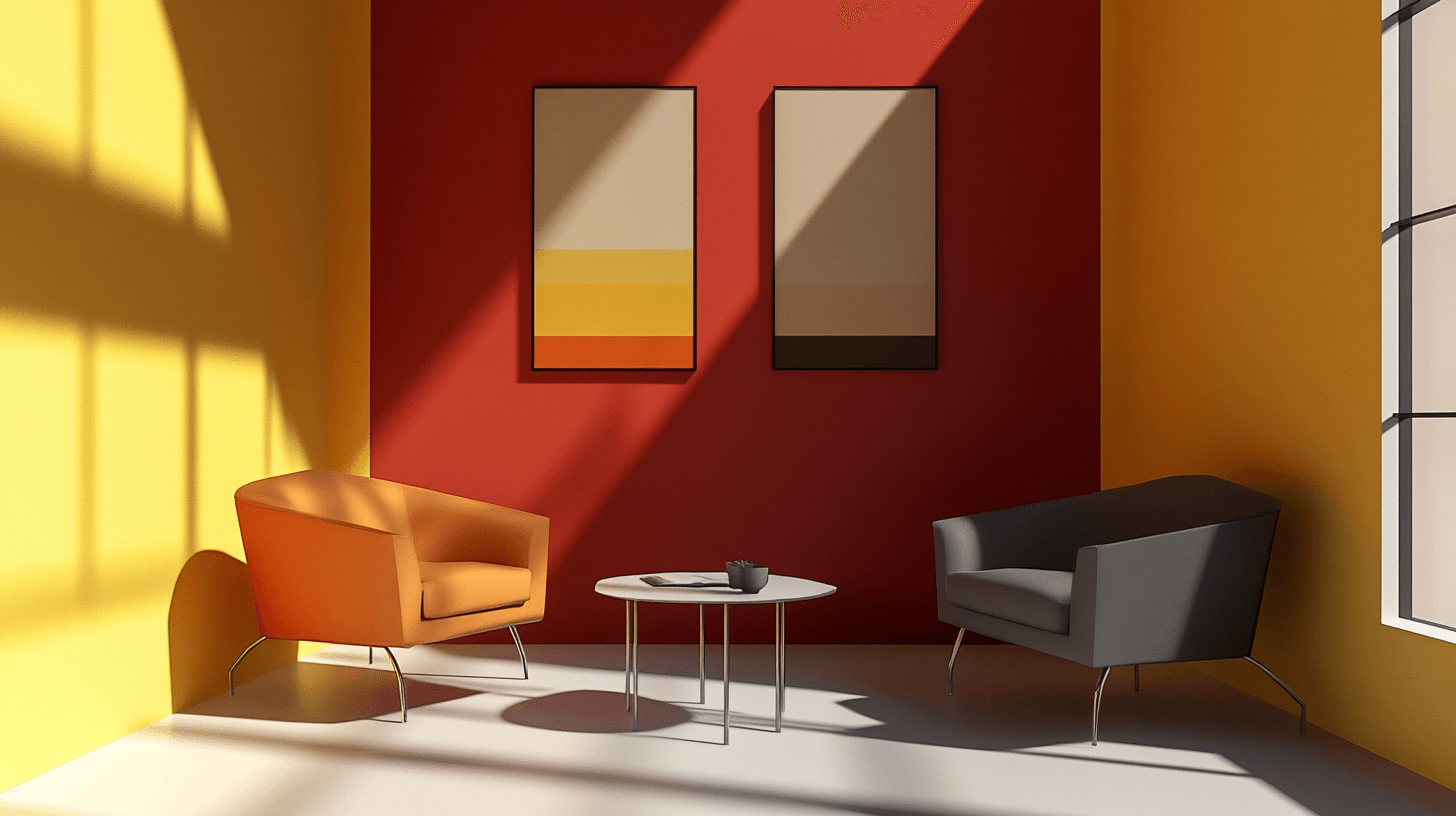 Combination of bold colors and minimalist designs