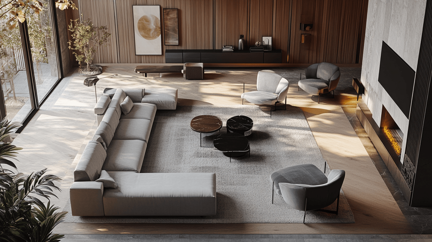Furniture and decoration for open living spaces