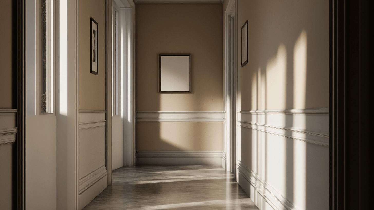 Color and material selection for multifunctional hallways